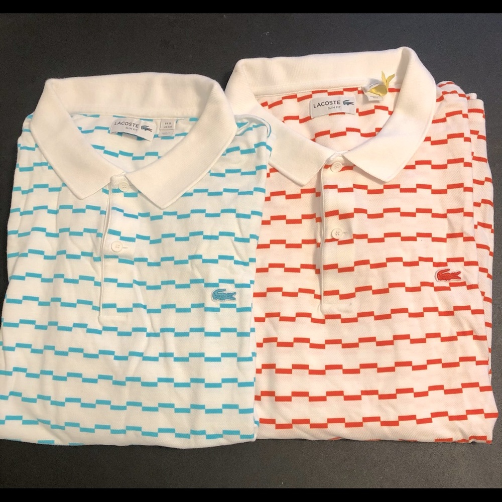 Lacoste polo shirts 2 for$50 GUC Sz 3XL 😍😍😍